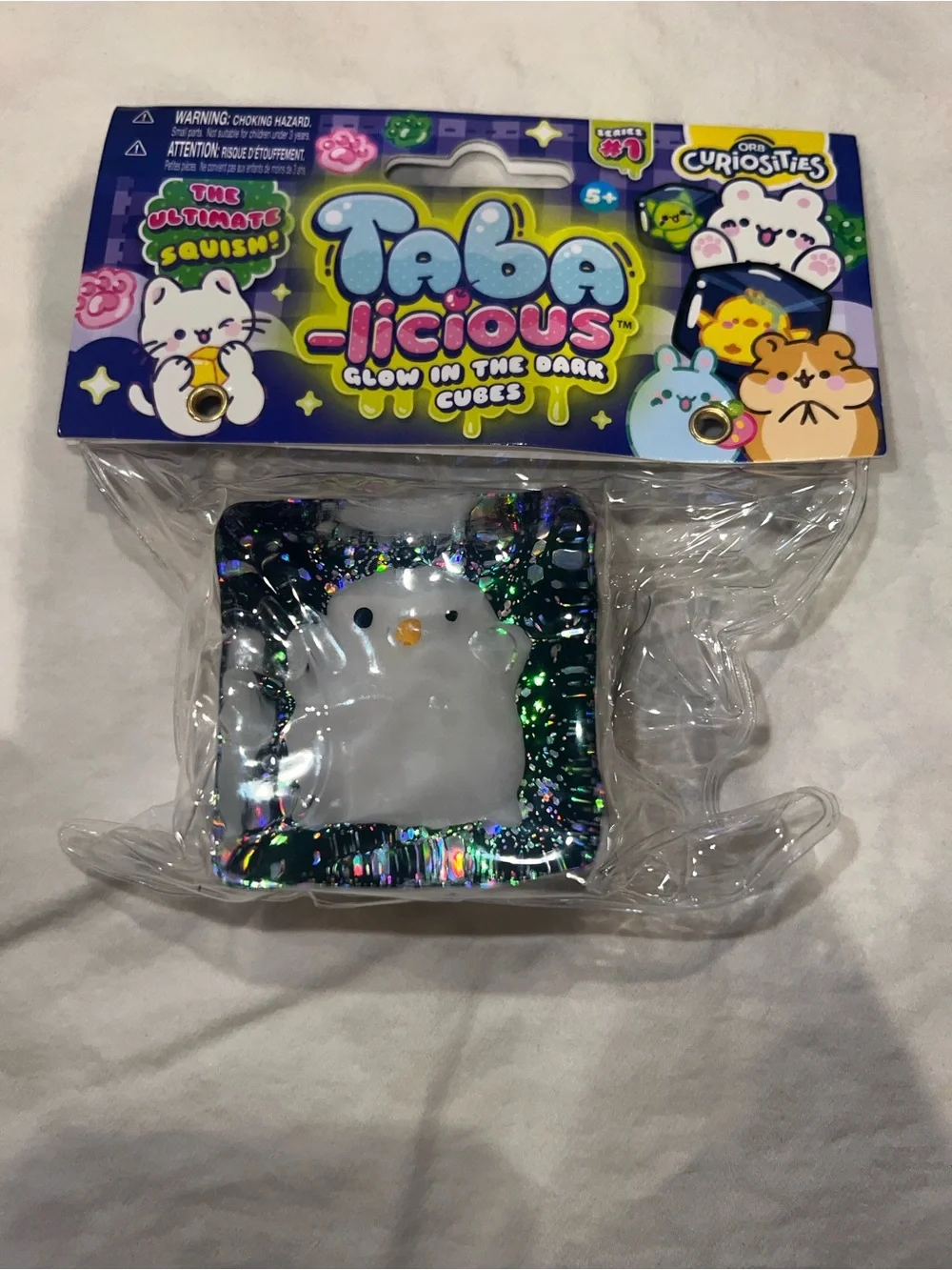 Taba-licious Glow-in-the-Dark Squish Cube - White